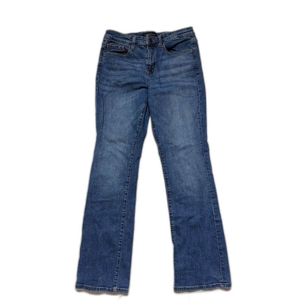 Aeropostale Mid Rise Bootcut Jeans Size 10R Medium Wash Blue Denim Stretch 10 - Picture 3 of 15